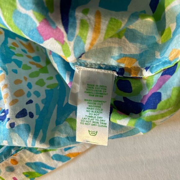 Lilly Pulitzer Beaded Sea Soirée Saratoga Tunic Top Size M - Picture 4 of 8